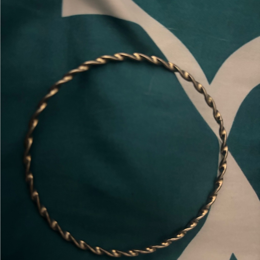 Gold Twisted Bangle Bracelet